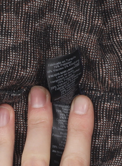 Next Women's Black Animal Print Dress Size 14