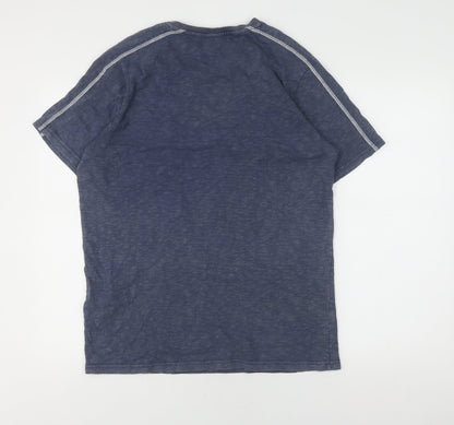 Napapijri Men's Blue Short Sleeve Crew Neck T-Shirt L