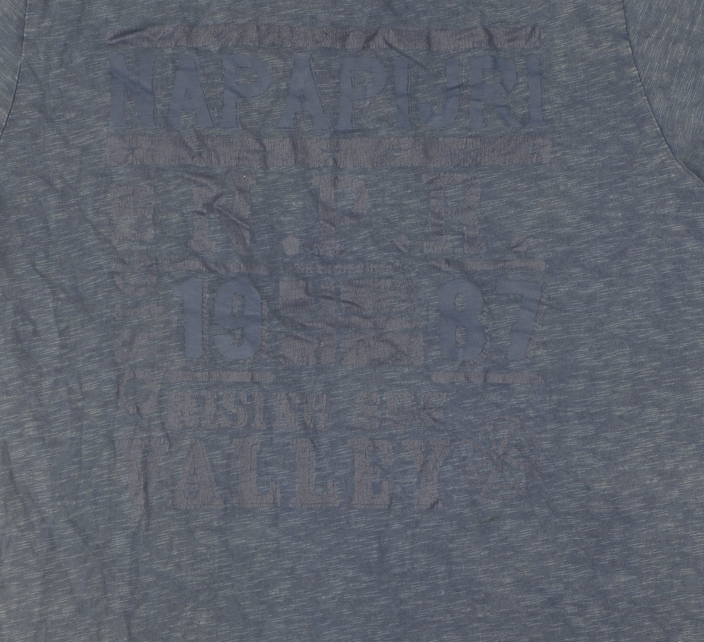 Napapijri Men's Blue Short Sleeve Crew Neck T-Shirt L