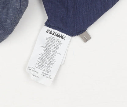 Napapijri Men's Blue Short Sleeve Crew Neck T-Shirt L