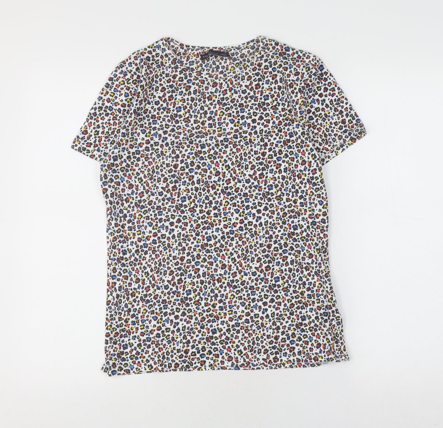 Marks and Spencer Kids Multicoloured Animal Print T-Shirt Size 12
