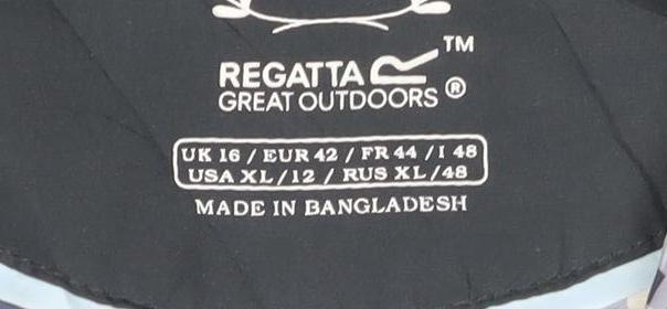 Womens UK Size 12 Regatta Blue Quilted Coat