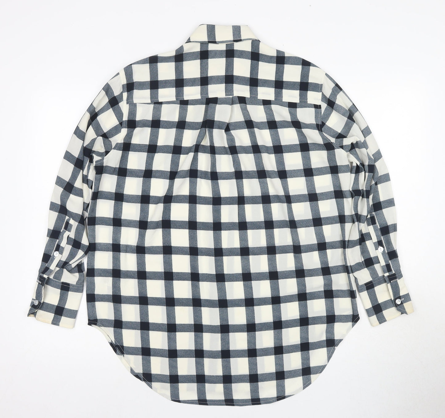 Womens UK Size 8 Marks and Spencer Blue Basic Button-Up