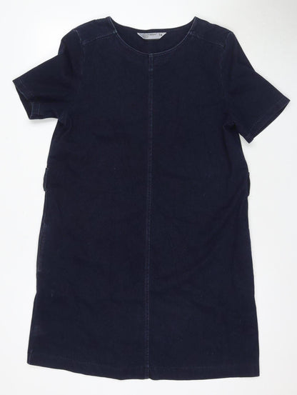 Next Women's Blue Round Neck Dress Size 14