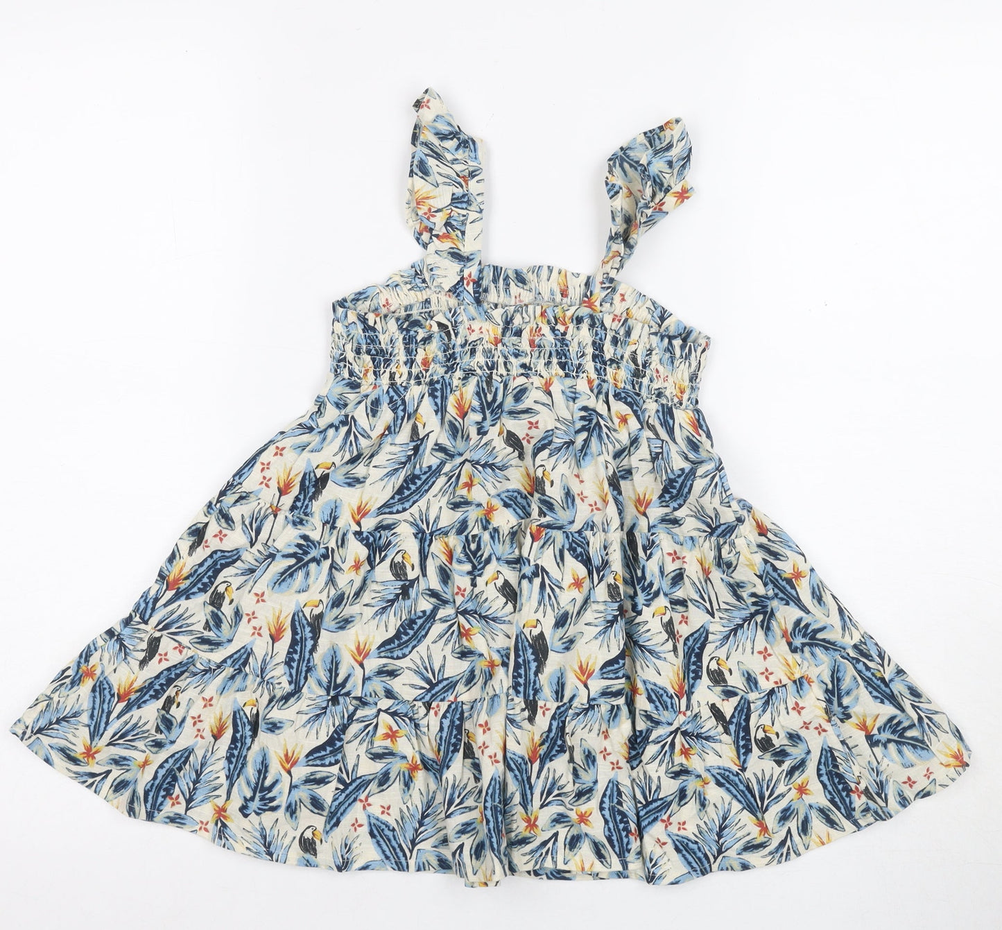 Marks and Spencer Girls Multicoloured A-Line Dress, 2-3 Years