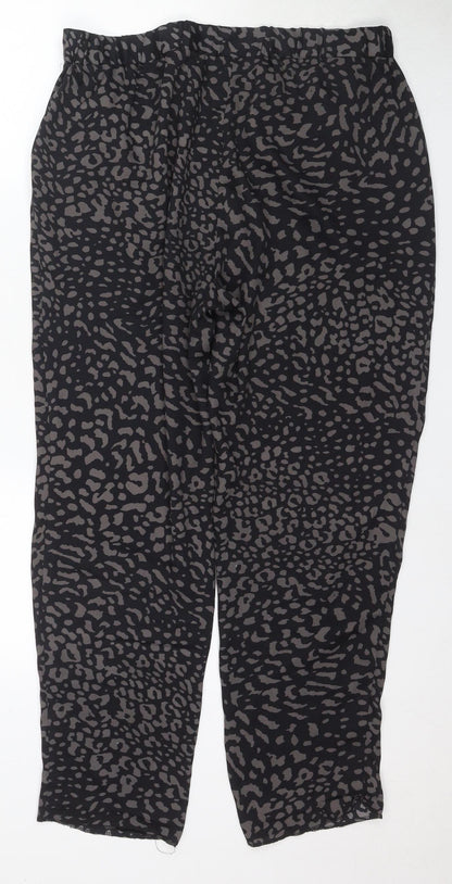 Star by Julien Macdonald Women's Black Animal Print Trousers