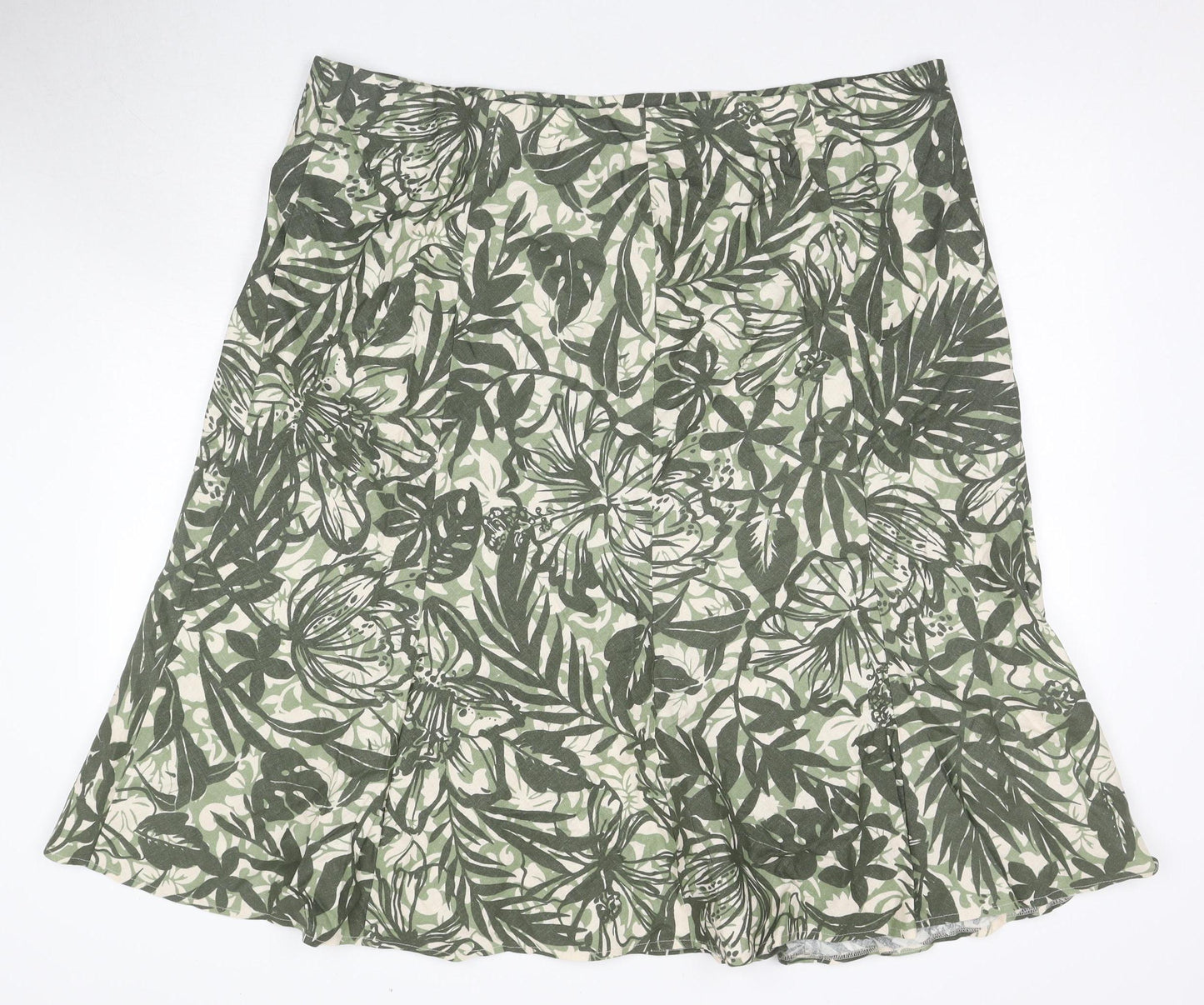 Elle Women's Floral Multicoloured Cotton Skirt Size 16