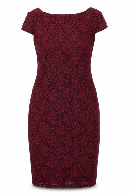 Dorothy Perkins Red Midi Lace Dress Women