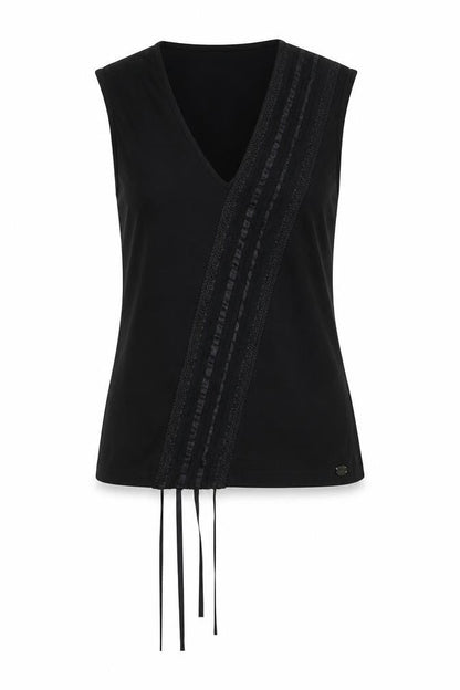 Womens UK Size 10 Ted Baker Black Wrap Blouse