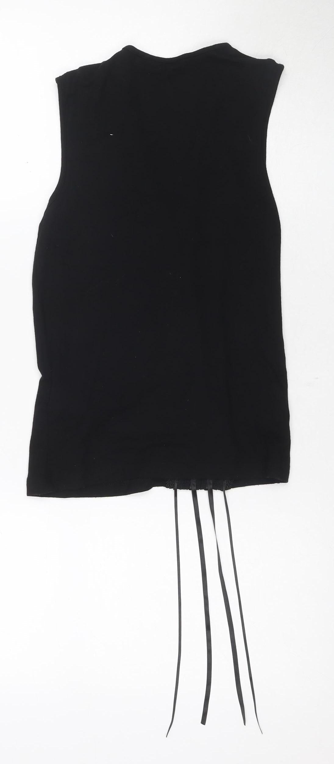 Womens UK Size 10 Ted Baker Black Wrap Blouse