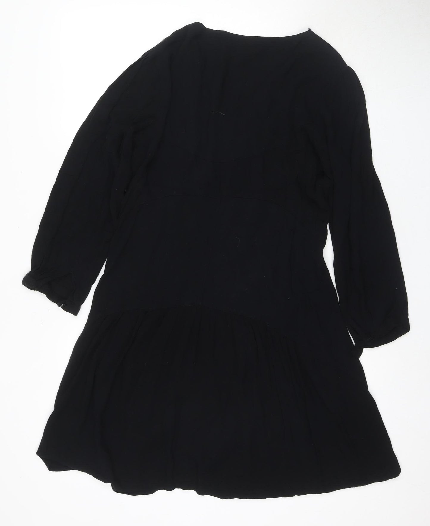 Jean Marc Philippe Black Blouse Women Long Sleeve Viscose