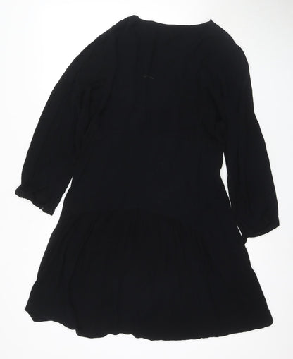 Jean Marc Philippe Black Blouse Women Long Sleeve Viscose