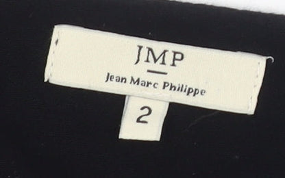 Jean Marc Philippe Black Blouse Women Long Sleeve Viscose