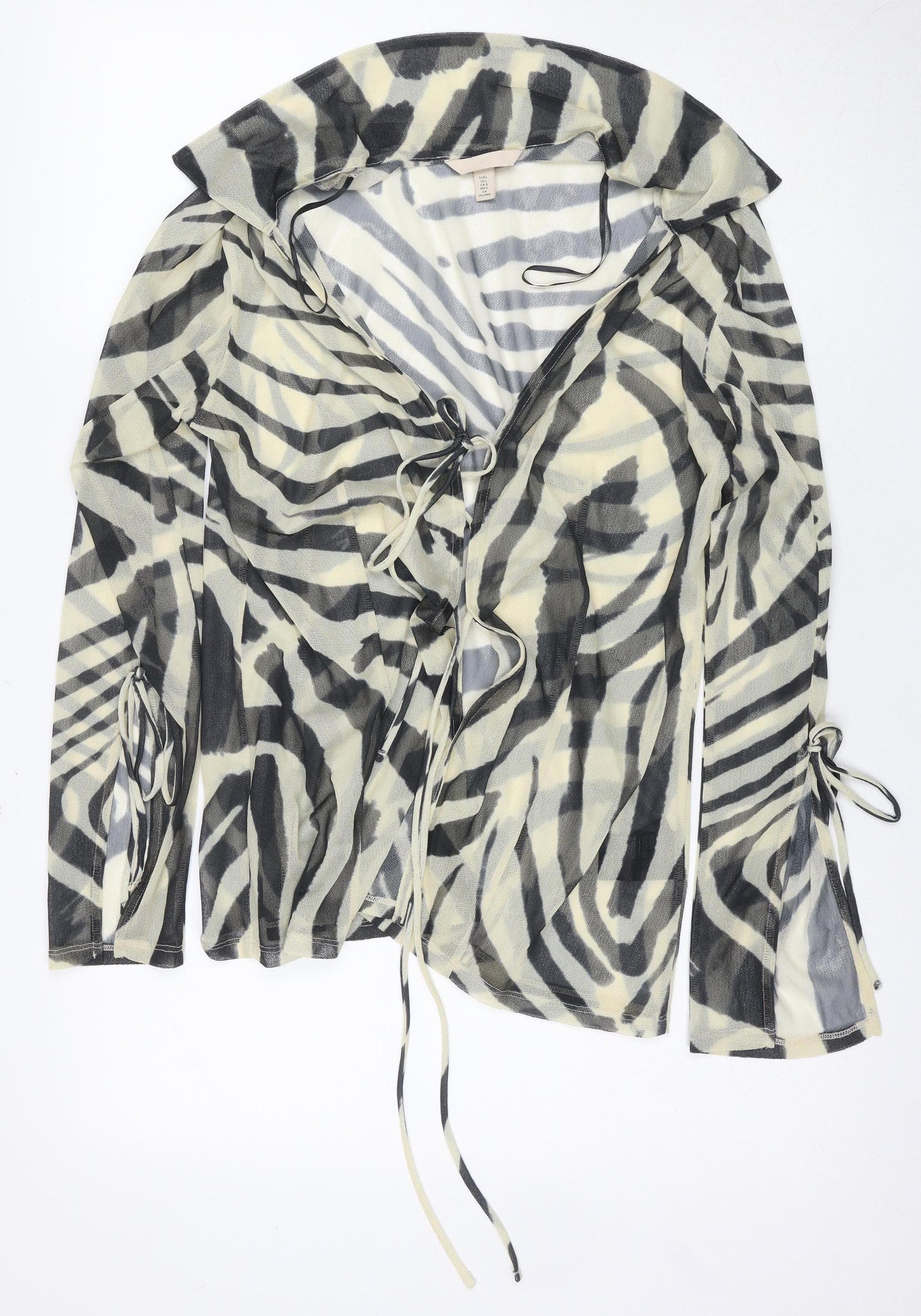 Womens UK Size L H&M Multicoloured Wrap Blouse