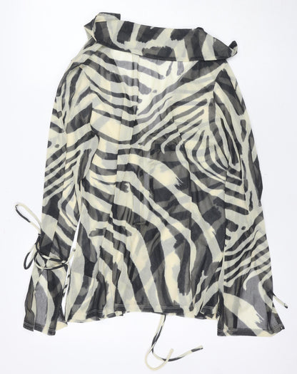 Womens UK Size L H&M Multicoloured Wrap Blouse