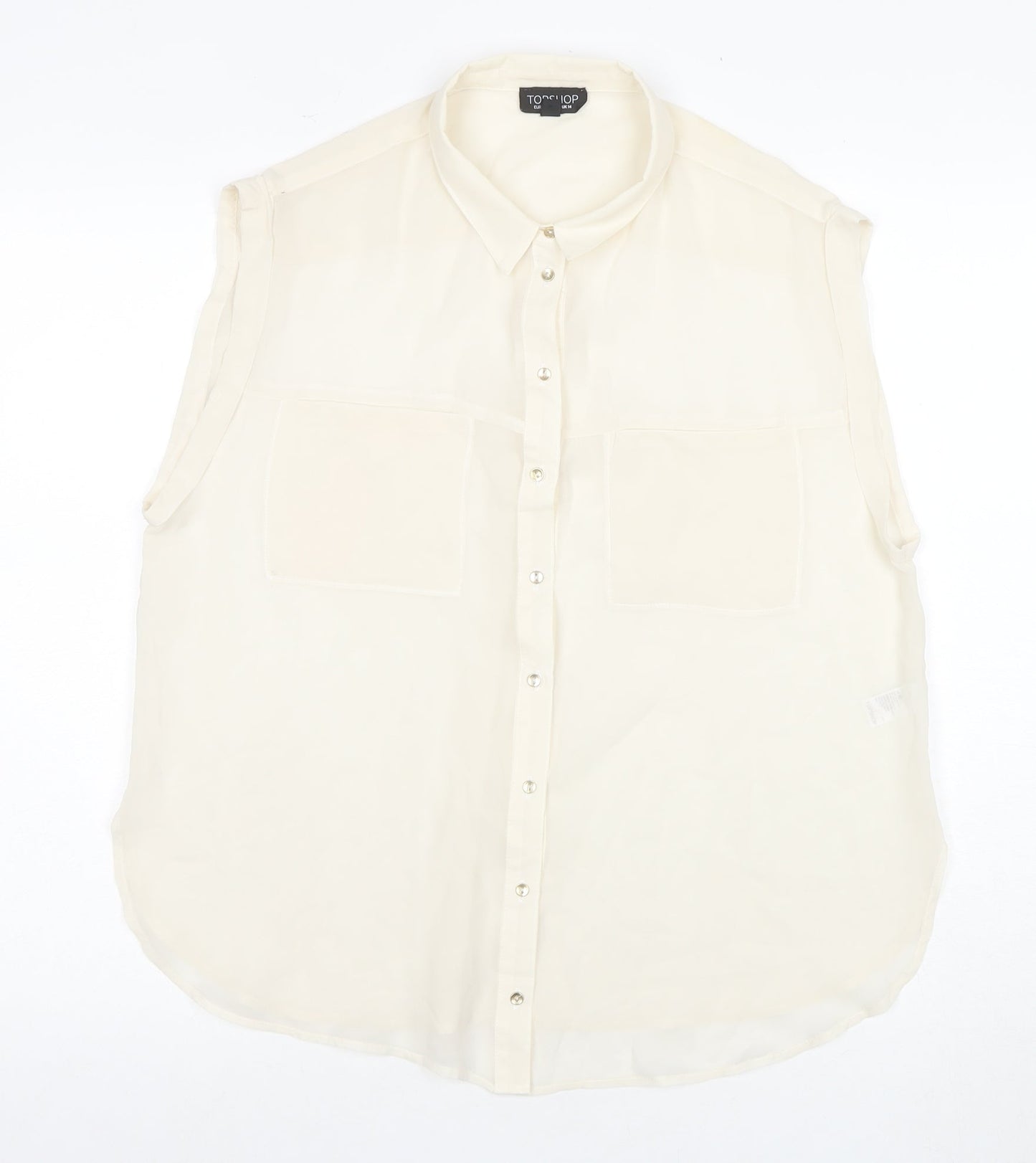 Womens UK Size 14 Topshop Ivory  Button-Up