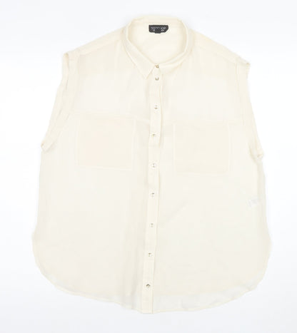 Womens UK Size 14 Topshop Ivory  Button-Up