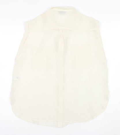 Womens UK Size 14 Topshop Ivory  Button-Up