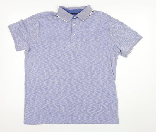 Marks and Spencer Men's Blue Medium Polo Shirt