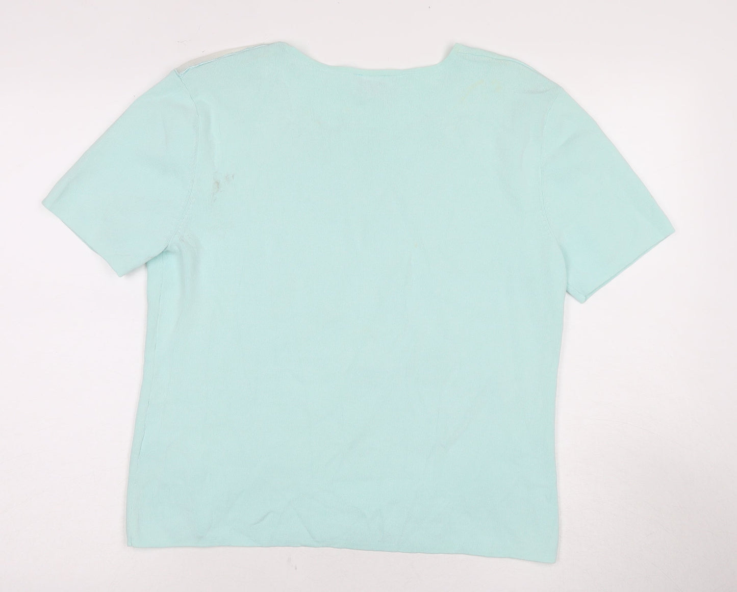 Womens UK Size M Roman Originals Blue Basic T-Shirt