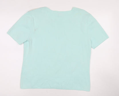 Womens UK Size M Roman Originals Blue Basic T-Shirt