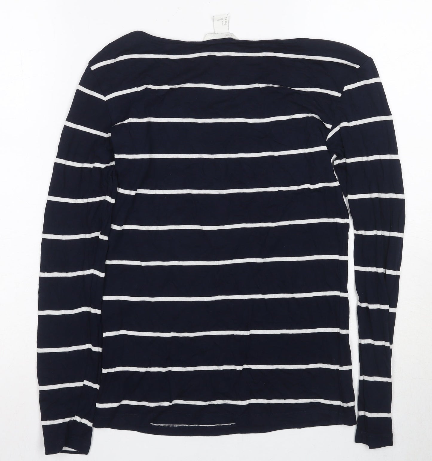 Womens UK Size 12 H&M Blue Basic T-Shirt