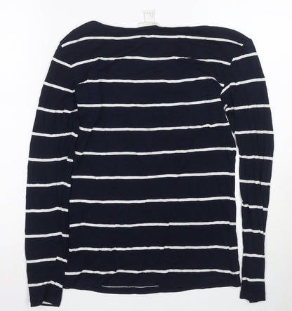 Womens UK Size 12 H&M Blue Basic T-Shirt