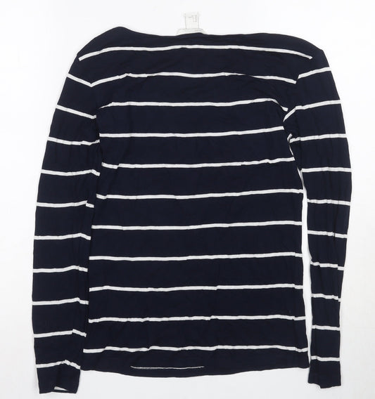 Womens UK Size 12 H&M Blue Basic T-Shirt