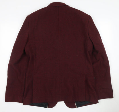 Mens UK Size L River Island Regular Red Suit Jacket