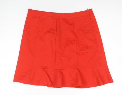 Oasis Women's Red A-Line Skirt Size 12