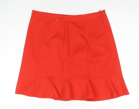 Oasis Women's Red A-Line Skirt Size 12