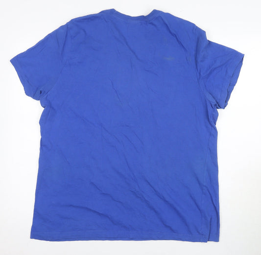 Nike Men's Blue XL Logo Cotton T-Shirt
