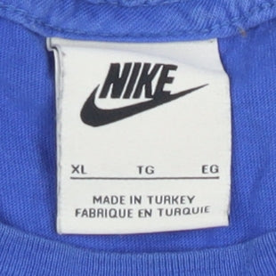 Nike Men's Blue XL Logo Cotton T-Shirt