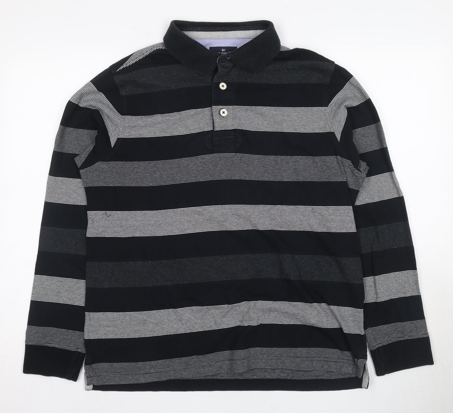 Marks and Spencer Men's Black M Polo, Striped