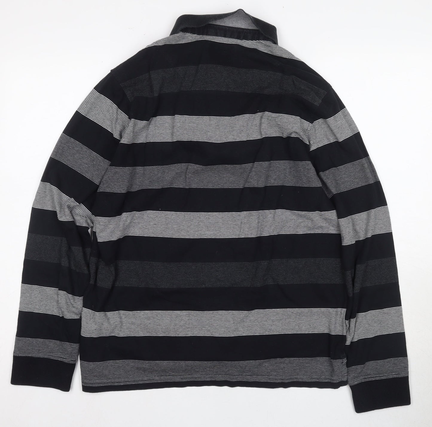 Marks and Spencer Men's Black M Polo, Striped