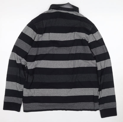 Marks and Spencer Men's Black M Polo, Striped