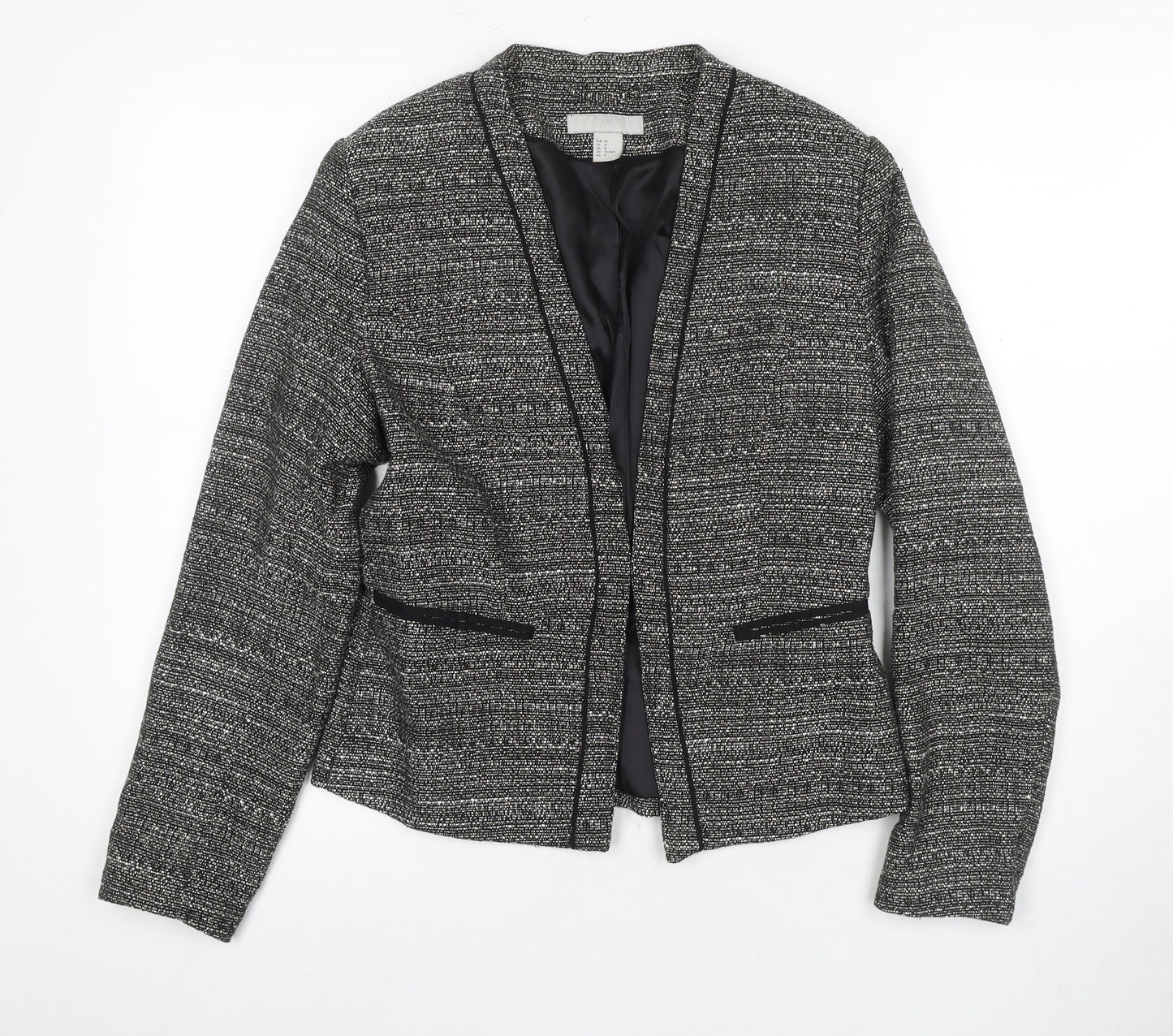H&M Womens Multicoloured Bouclé Blazer Size 14