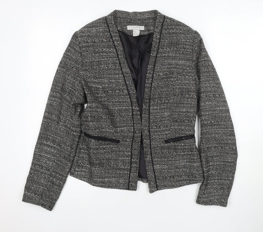 H&M Womens Multicoloured Bouclé Blazer Size 14