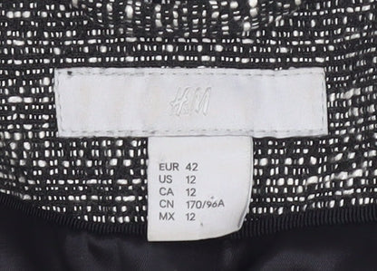 H&M Womens Multicoloured Bouclé Blazer Size 14