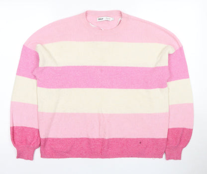 Womens UK Size M Only Pink Pullover Jumper