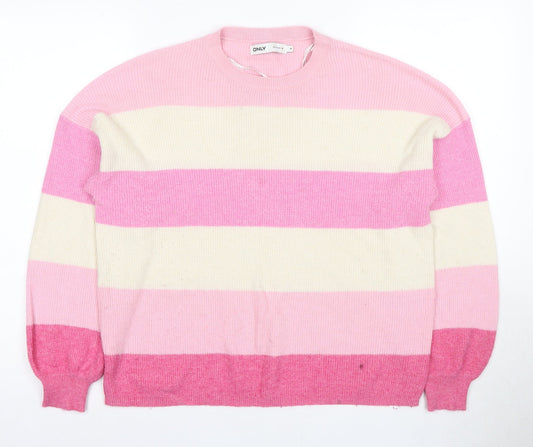 Womens UK Size M Only Pink Pullover Jumper