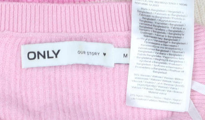 Womens UK Size M Only Pink Pullover Jumper