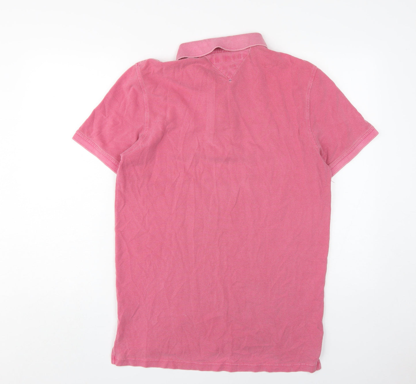 Tommy Hilfiger Men's Pink Polo, Slim Fit, Size L