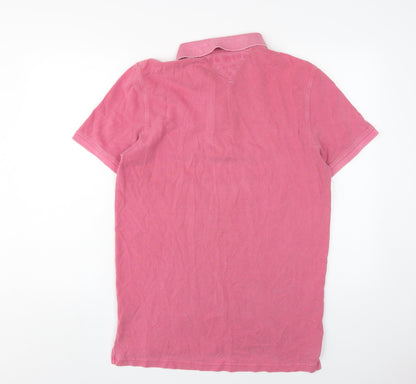 Tommy Hilfiger Men's Pink Polo, Slim Fit, Size L
