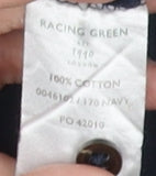 Racing Green Men's Blue Long Sleeve Polo Shirt L