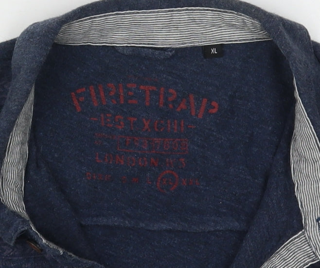 Firetrap Men's Blue XL Polo Shirt