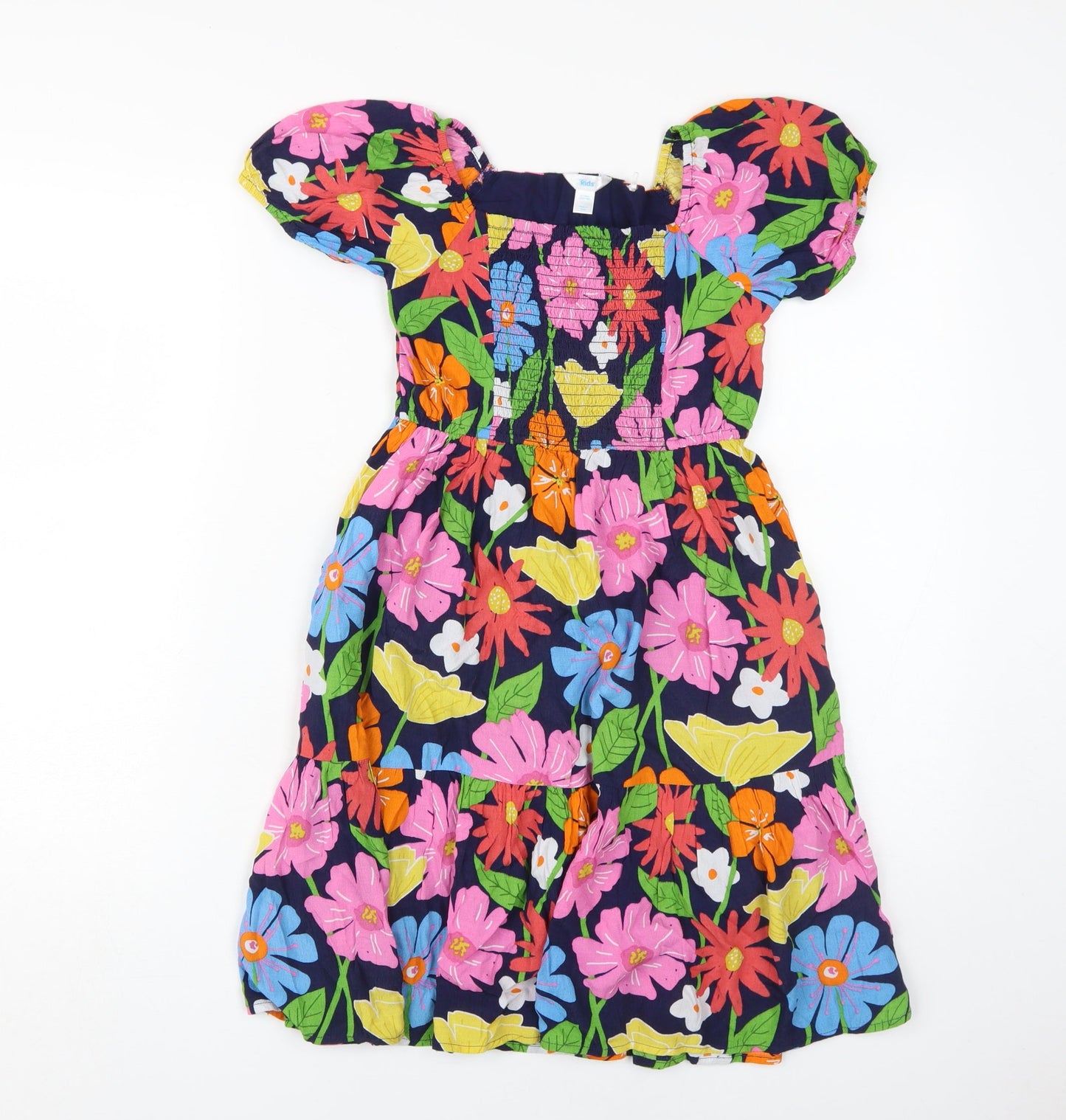 Marks and Spencer Girls Multicoloured A-Line Dress 6-7 Years
