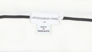 Jacqueline de Yong Women's White Striped Blouse Size 10