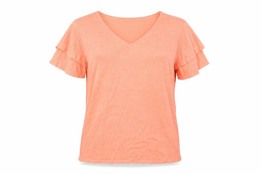 Womens UK Size 10 Marks and Spencer Orange Basic T-Shirt