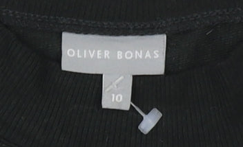 Oliver Bonas Women’s Black T-Shirt Dress Size 10